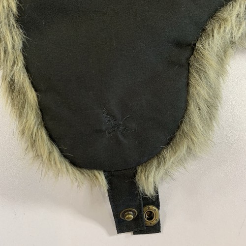 Eddie Bauer Aviator Trapper Hat Black L/XL Faux Fur Trim - photo 2