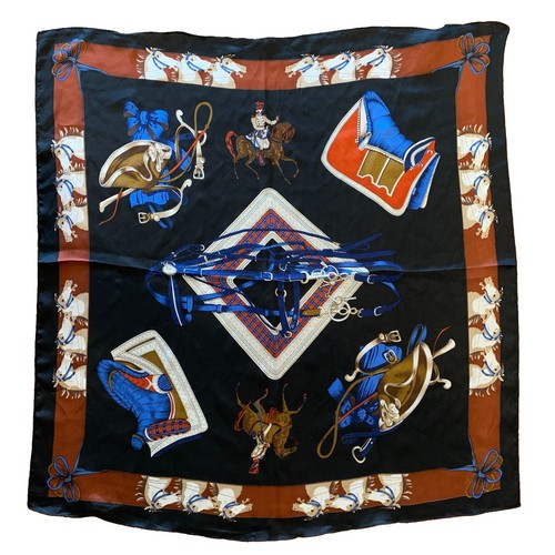 Di Firenze Equestrian Square Scarf Horse Saddle Bridle