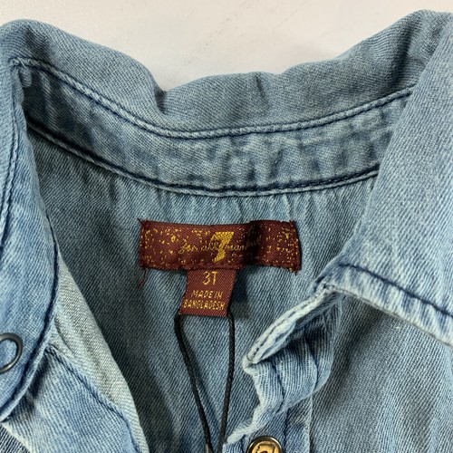 Seven For All Man Kind Denim Button Up Short Sleeve 3T - photo 3