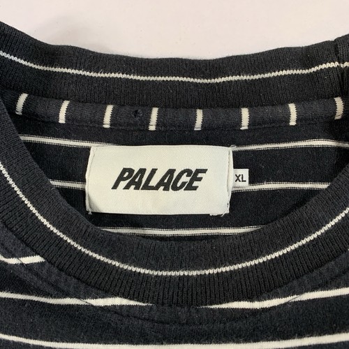 Palace Striped T-shirt Mens XL Crewneck Black White - photo 2