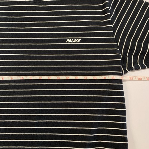 Palace Striped T-shirt Mens XL Crewneck Black White - photo 4