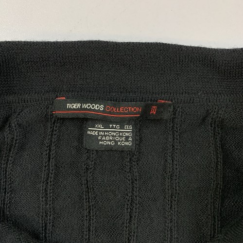 Tiger Woods Nike Polo Sweater XXL 100% Wool Black - photo 3