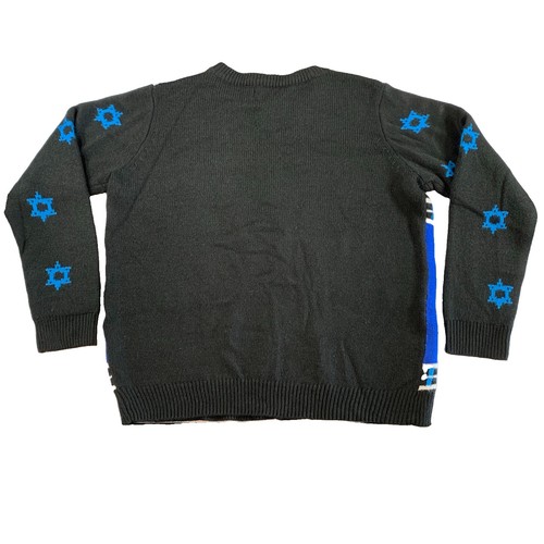 Faith & Zoe Hanukkah Sweater Large Crewneck AOP Patchwork - photo 2