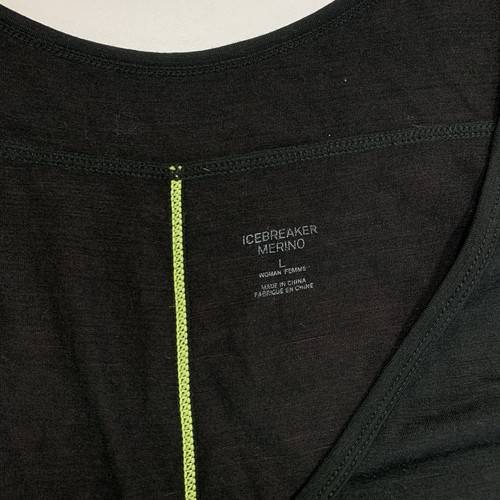 Icebreaker Aria Tank Dress Large Black 100% Merino Wool - photo 4