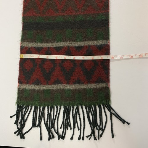 Cashmira Emanuel Geraldo Scarf Red Green Geometric Diamond - photo 3