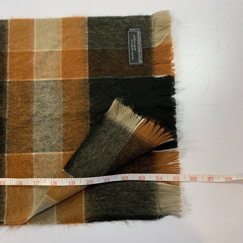 Vintage 80s Fraas Scarf Made In West Germany Fuzzy Brown Black P - photo 5