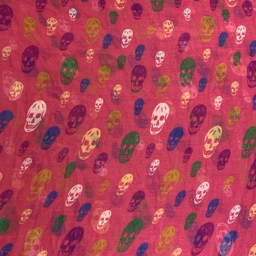 Pink Skull Scarf Multicolour Graphic Print - photo 2