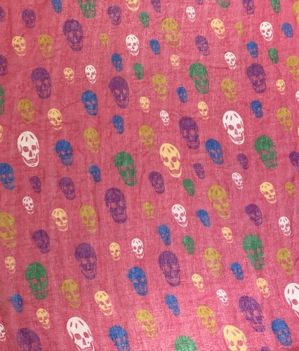 Pink Skull Scarf Multicolour Graphic Print - photo 3