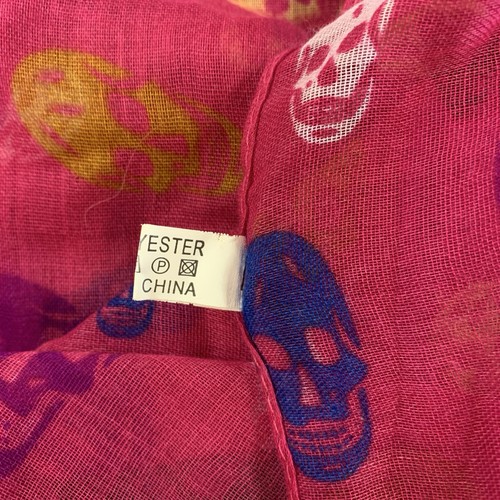 Pink Skull Scarf Multicolour Graphic Print - photo 5