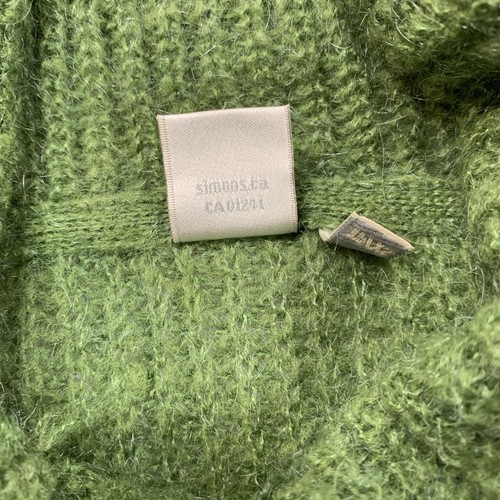 Twik Mohair Turtleneck Sweater Dress XS Tunic Knit Green Fuzzy - photo 3