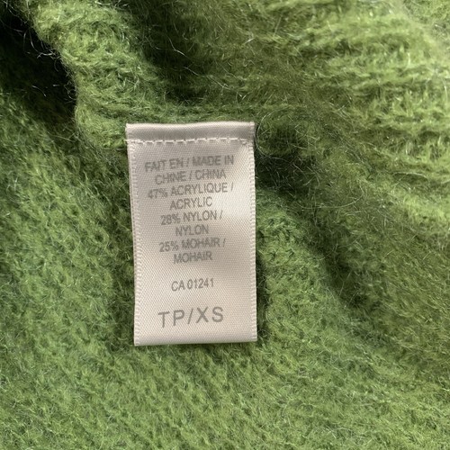 Twik Mohair Turtleneck Sweater Dress XS Tunic Knit Green Fuzzy - photo 4