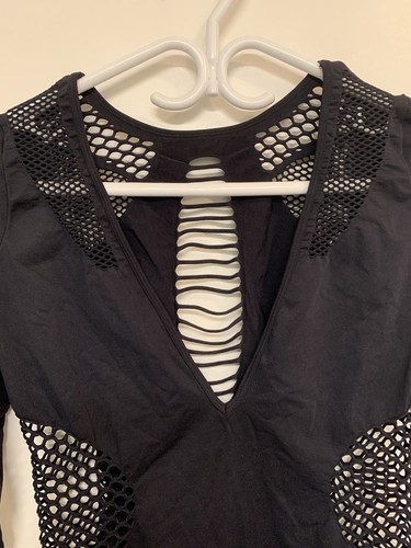 La Senza BODYCON DRESS Size M Sexy Peekaboo LBD Rave Club - photo 4