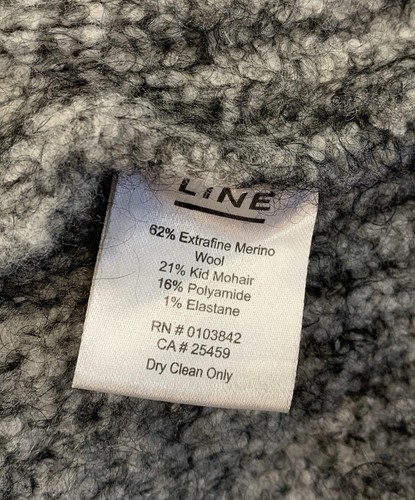 Line The Label Cardigan Merino Wool Mohair XS Heathered Grey - photo 3
