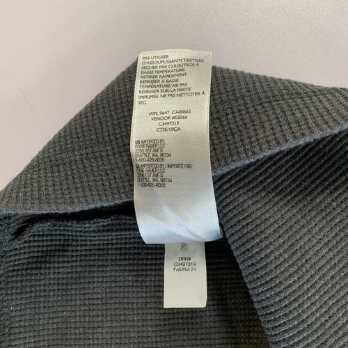 Eddie Bauer Mens Thermal Henley Medium Grey Waffle Knit - photo 5
