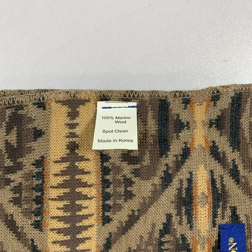 Pendleton Scarf 100% Merino Wool Southwest Geometric Trapper Pea - photo 3