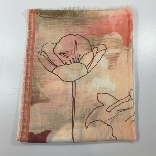 Charlie Paige Floral Watercolour Scarf Sheer Modal Viscose