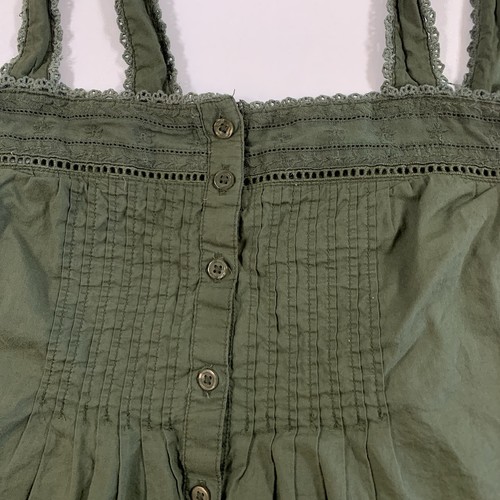 Levi’s Cropped Tank Top Cici Small Green Lace Trim - photo 5