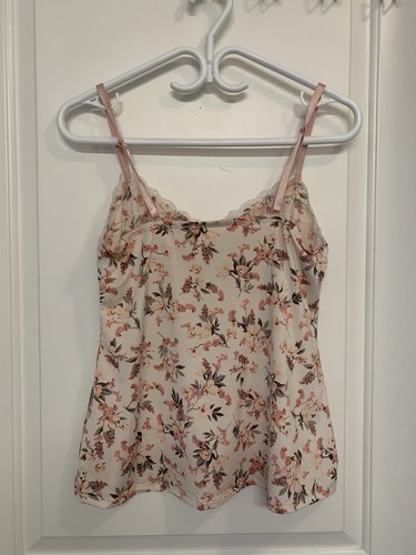 Marilyn Monroe Floral Lace Trim Babydoll Camisole M Pink White - photo 2