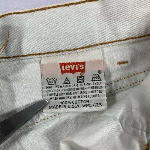 Vintage 90s Levi’s 501 Shorts XS White Cut Off Distressed - photo 4