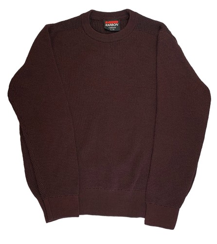 Karbon Primaloft Sweater Large Burgundy Waffle Knit