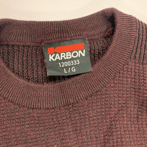 Karbon Primaloft Sweater Large Burgundy Waffle Knit - photo 2