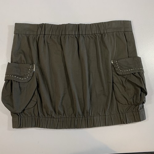 Y2K Cargo Mini Skirt Brown Low Rise Pockets Utility - photo 2