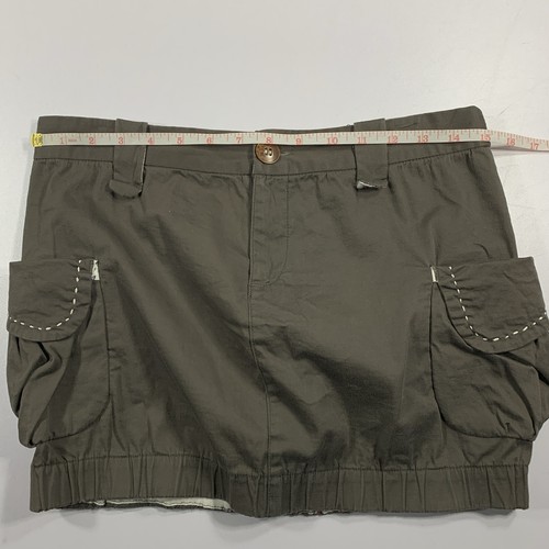 Y2K Cargo Mini Skirt Brown Low Rise Pockets Utility - photo 5