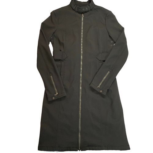 Victorinox Swiss Army Trench Coat Womens Size 6 Black Belted