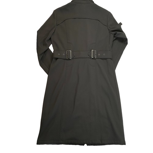 Victorinox Swiss Army Trench Coat Womens Size 6 Black Belted - photo 2