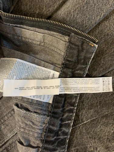 Stradivarius Pleated Denim Skirt XS Gray Distressed Y2K - photo 4
