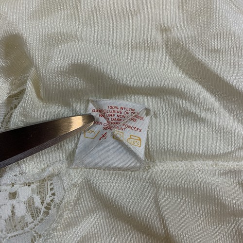 Vintage 90s French Maid Camisole S Lace Trim Satin Y2K - photo 3