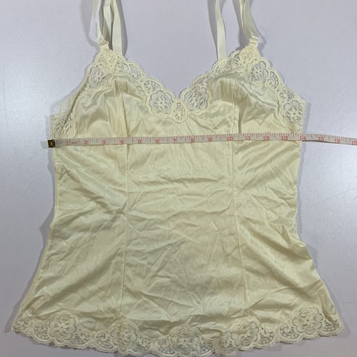 Vintage 90s French Maid Camisole S Lace Trim Satin Y2K - photo 4