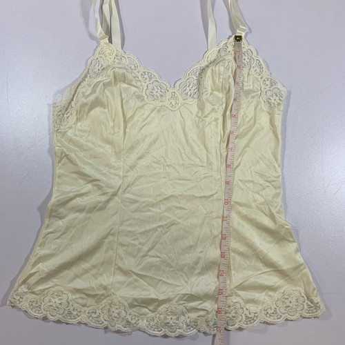 Vintage 90s French Maid Camisole S Lace Trim Satin Y2K - photo 5