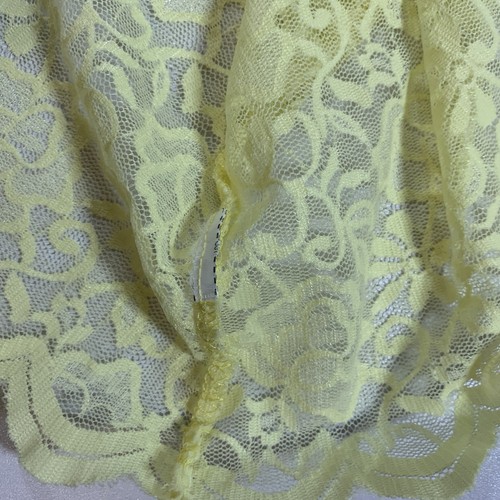 Y2K Forever 21 Lace Top M Butter Yellow Floral Vintage - photo 3