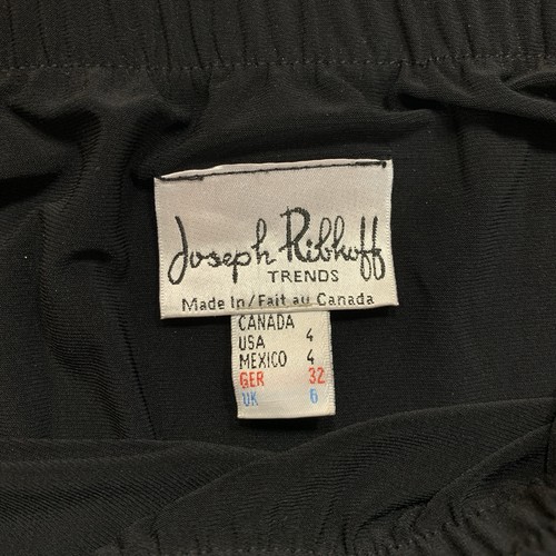 Vintage 90s Joseph Ribkoff Ruffle Midi Skirt 4 Black - photo 2