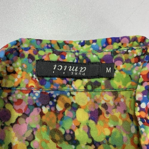 Pure Amici Button Up Tunic Blouse M Rayon Maximalism - photo 3