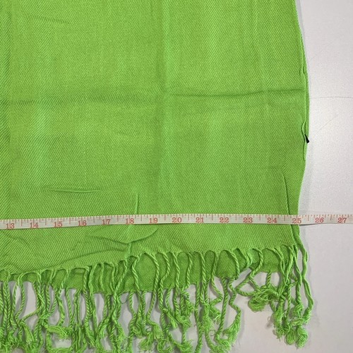 Selini Lime Green Pashmina Fringe Shawl Wrap Scarf - photo 4