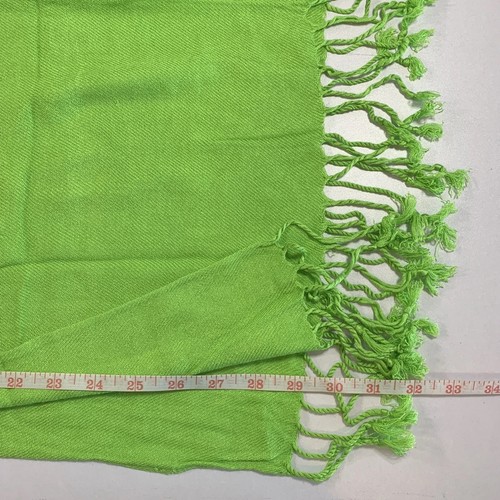 Selini Lime Green Pashmina Fringe Shawl Wrap Scarf - photo 5