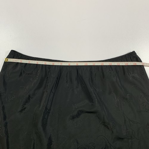Vintage 80s Eaton's Half Slip Large Linda Lingerie Black Floral - photo 4