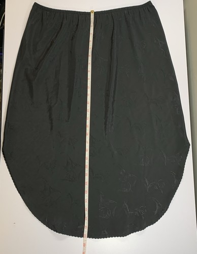 Vintage 80s Eaton's Half Slip Large Linda Lingerie Black Floral - photo 5