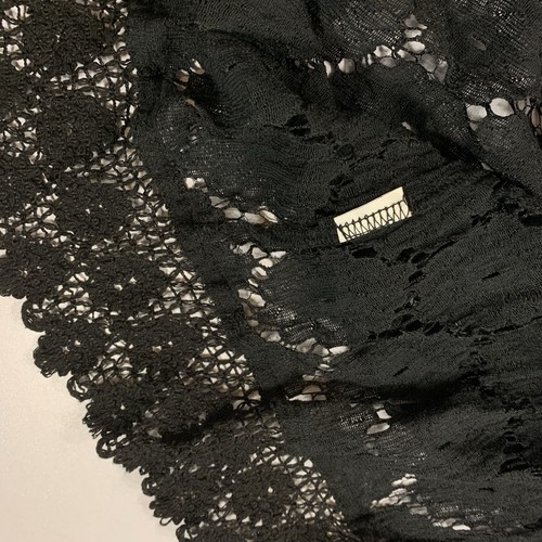 Black Lace Romper Maxi Dress Small Sleeveless Wrap Smocked Waist - photo 3