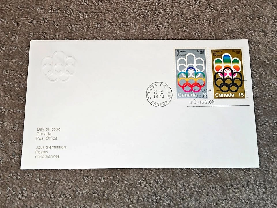 First Day Covers FDC - 1976 Montreal Olympics (1973 Issue)