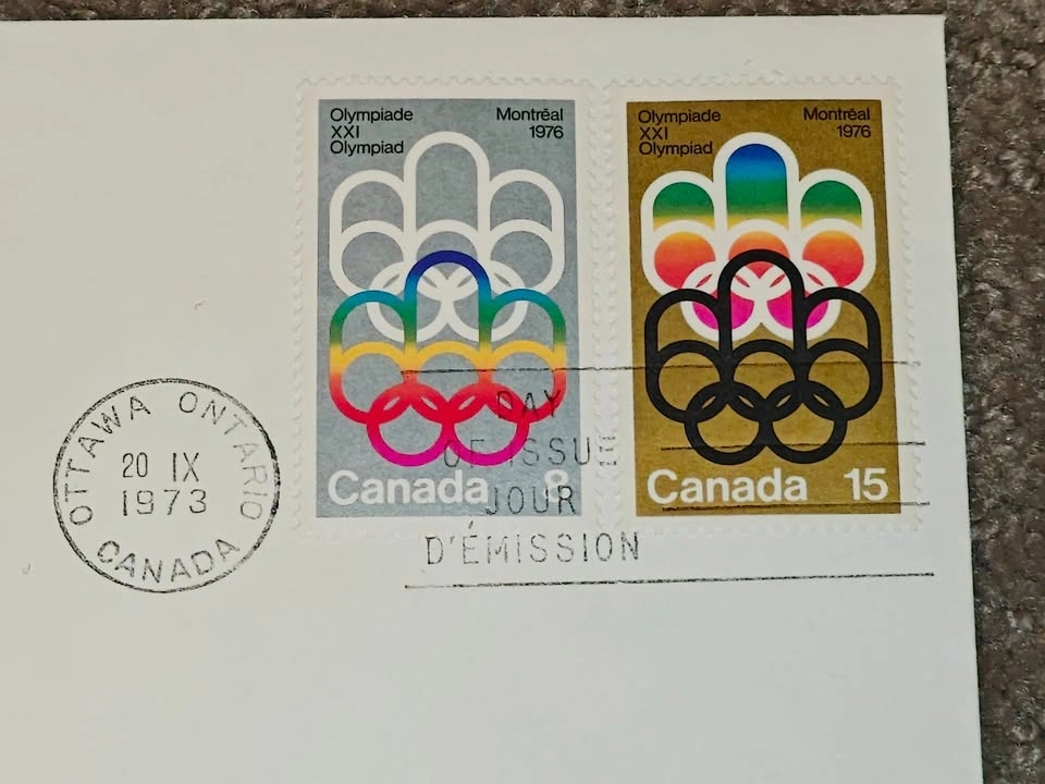 First Day Covers FDC - 1976 Montreal Olympics (1973 Issue) - photo 2