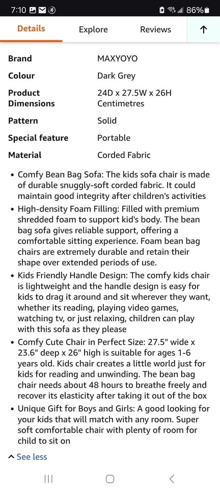bean bag chair for kids - photo 4