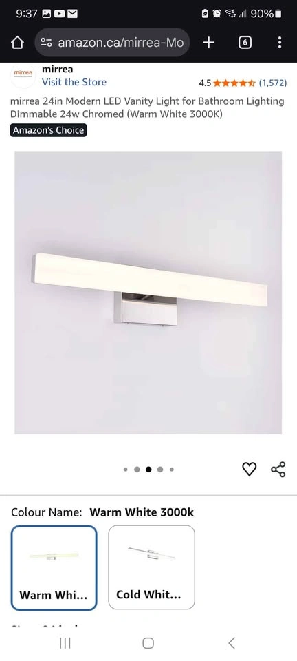 mirrea 24in Modern LED Vanity Light for Bathroom - photo 3