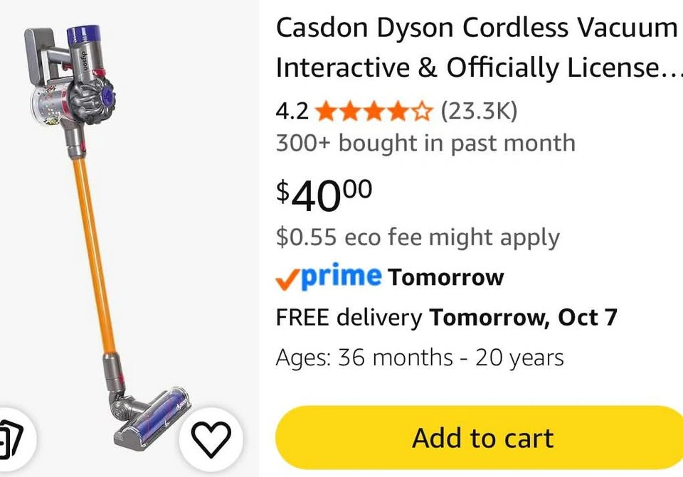 Casdon Dyson Cord-Free Toy Vacuum - photo 2
