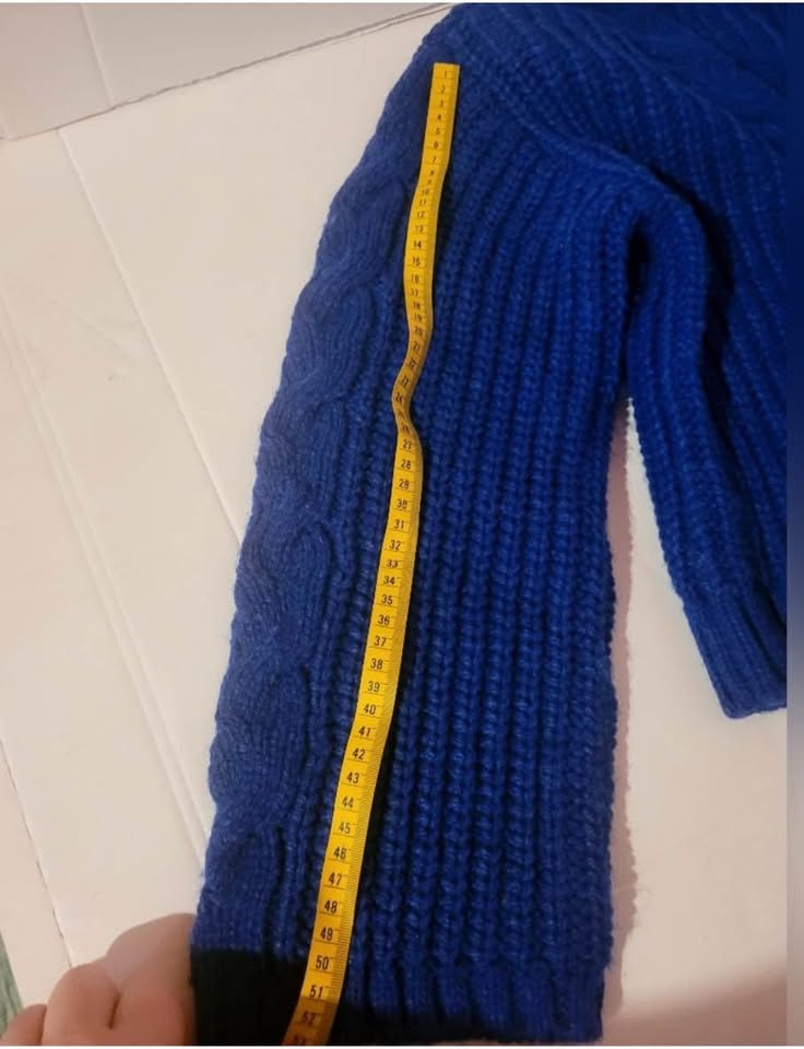 DKNY Oversize Blue Cobalt Soft Stretchy Sweater Size XS - photo 5