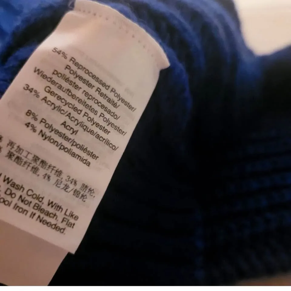 DKNY Oversize Blue Cobalt Soft Stretchy Sweater Size XS image indicator(9)