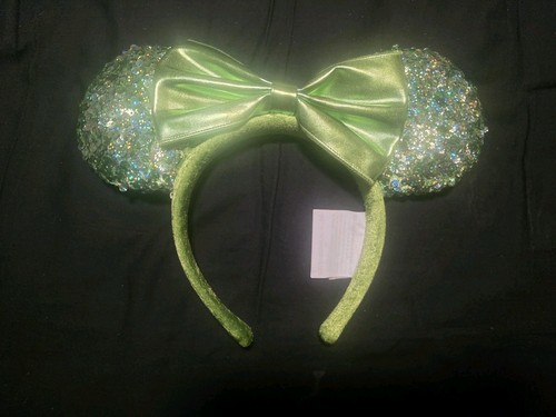 Disney Parks Kelly Green Sequin Minnie Mouse Ears 2022