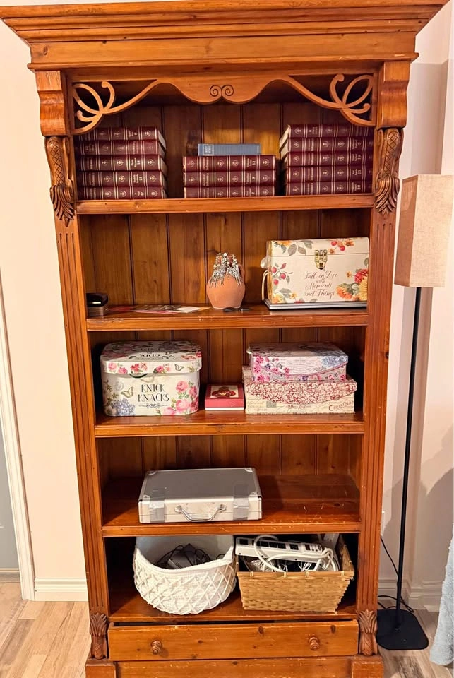Large antique bookshelf
